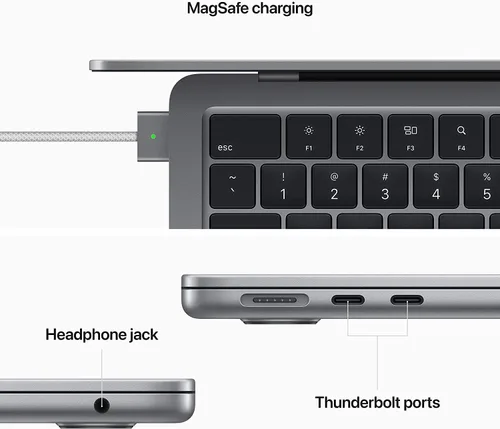 Vista 6 de Apple 2022 MacBook Air with M2 Chip, 13-inch, 8GB RAM, 512GB SSD, Space Gray (Renewed)