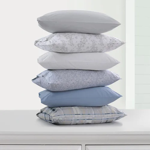 Vista 3 de Tribeca Living Juego de sábanas de algodón percal, tamaño King, 300 hilos, bolsillos extra profundos, estampado de cuadros Tribeca, multicolor