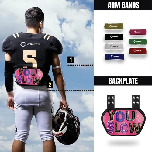Vista 7 de O Shield Football Backplate for Shoulder Pads, Expression Series 3D Sé consciente del perro