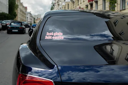 Vista 3 de HADATKA1921 Hot Girls Hit Curbs - Calcomanías divertidas para parachoques, vinilo impermeable para automóvil, calcomanías de regalo, ideas de meme