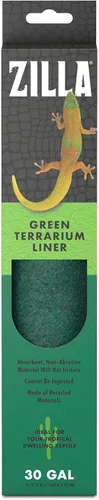 Vista 15 de Forro de sustrato para terrario de reptiles de Zilla, verde, 10G, 9.75" x 19.75