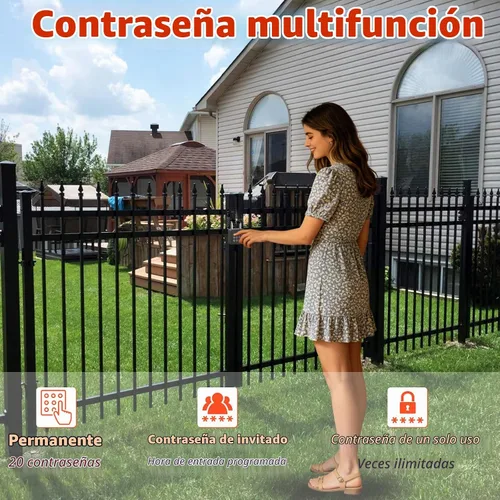 Vista 4 de Eseesmart Cerradura de casillero de huellas dactilares con código, candado de combinación inteligente de huellas dactilares biométricas sin llave