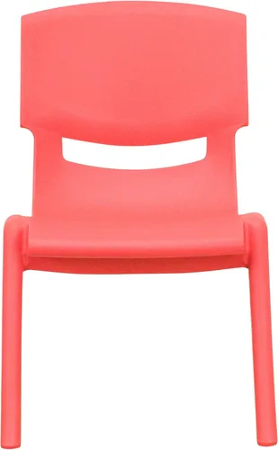 Vista 8 de Flash Furniture - Silla escolar apilable de plástico azul con altura de asiento de 10 1/2 pulgadas