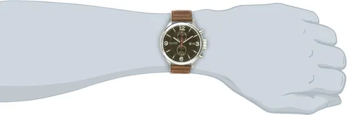 Vista 2 de Tommy Hilfiger 1790892de los hombres Casual Sport Multi-Eye Reloj de piel color café