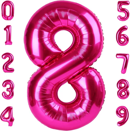 Vista 192 de Globos de números 0 de 40 pulgadas, globos negros de números para números 10, 20, 30, 40, 50, 60, 70, 80, 90, 100, globos de números 10, 20, 30, 40