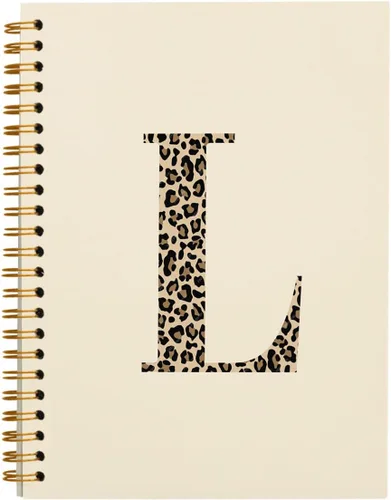 Vista 9 de Bnwepo Initial Leopard Letter T Notebook Journal, Preppy Bow Monogrammed Monogram Gifts for Women, Monogram Notebook Journal, Personalized Notebook