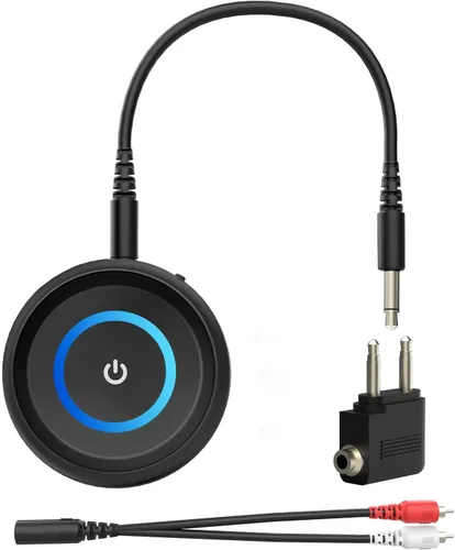 BANIGIPA Receptor transmisor Bluetooth 5.3, receptor transmisor inalámbrico 2 en 1 para TV/avión/estéreo casero/altavoces/auriculares/coche,