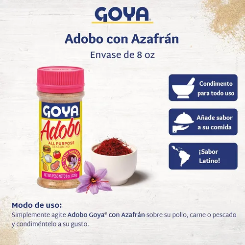 Vista 4 de Adobo - Condimento multiusos con azafrán, 16 onzas