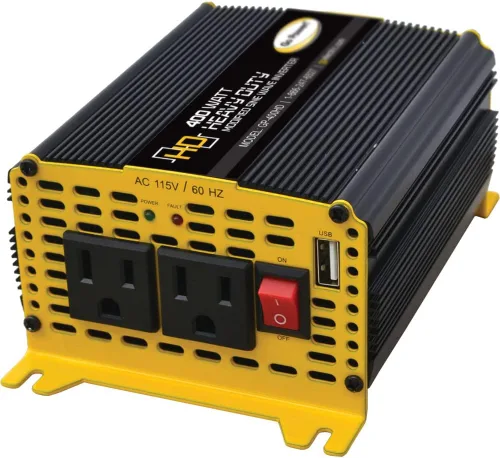 Go Power GoPower GP-400HD - Inversor de onda sinusoidal modificada para servicio pesado, 400 vatios/12 V