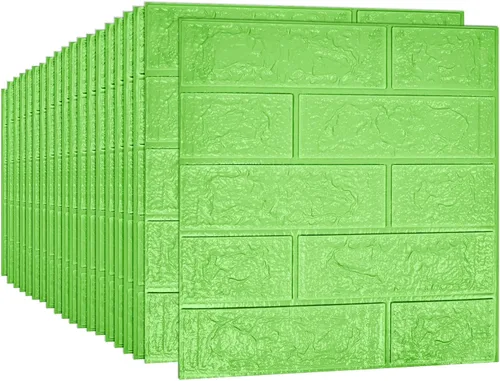Vista 11 de 20 paneles de pared 3D plateados, cobertura de 29 pies cuadrados, adhesivo imprimible con paneles de pared de espuma de polietileno autoadhesivos