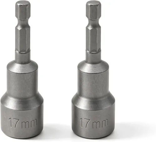 Vista 10 de Broca magnética de tuerca de 1/4 de pulgada con vástago hexagonal de 0.276 in, adaptador de enchufe de alimentación de cambio rápido, brocas