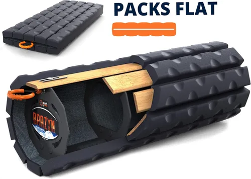 Vista 7 de Brazyn Morph - Rodillo de espuma para el hogar, gimnasio, oficina, viajes, atletas - Rodillo plegable y ligero para masaje de puntos de activación