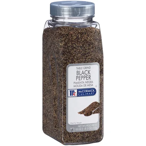 Vista 6 de McCormick Culinary Table Grind - Pimienta negra, 25 libras, un recipiente de 25 libras de pimienta negra molida de mesa con sabor a pino, lo mejor