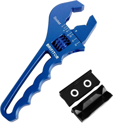 Vista 7 de AN Fittings - Llave AN ajustable de aluminio para accesorios de extremo de manguera 3AN-16AN, pequeña roja