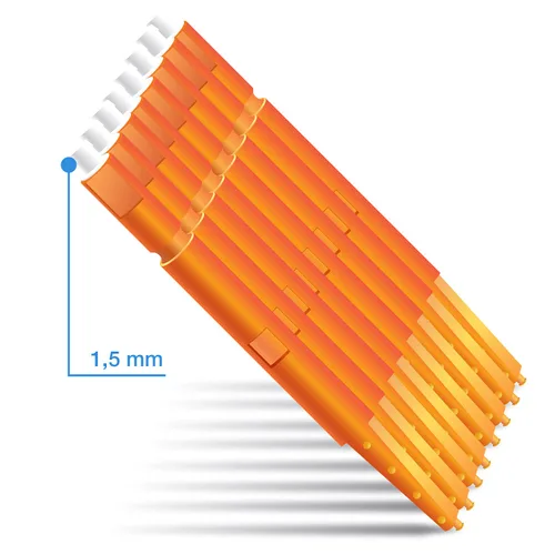 Vista 3 de JB White Paquete de 8 filtros de cera para audífonos compatibles con audífonos Starkey Hear Clear - altura 0.059 in Diámetro 0.067 in, naranja