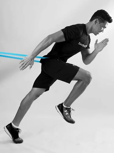 Vista 3 de (Hecho en Malasia) (Nivel 5 Super Heavy Violet) Banda de látex Sanctband Active Super Loop de 41 pulgadas, tabla de ejercicios incluidos, bandas