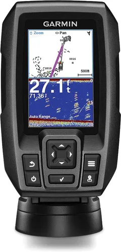 Vista 2 de Garmin Striker 4 con transductor 35 pulgadas Sensor de peces GPS con transductor tradicional CHIRP