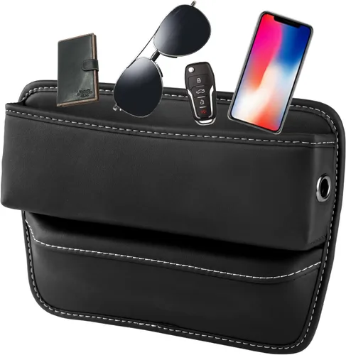 Organizador de espacio para asiento de automóvil, organizador multifuncional de cuero para asiento de automóvil y accesorios automotrices de
