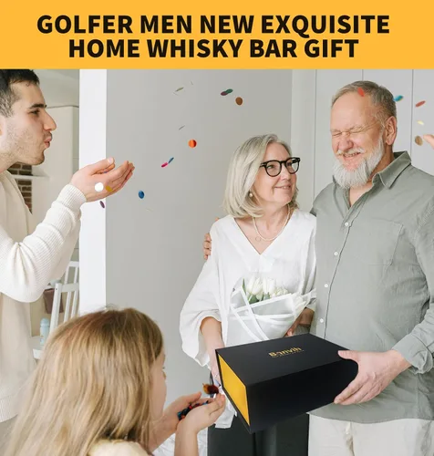Vista 6 de Juego de regalos de piedras de golf de whisky para hombres, regalos de San Valentín para él, regalos de cumpleaños para hombres