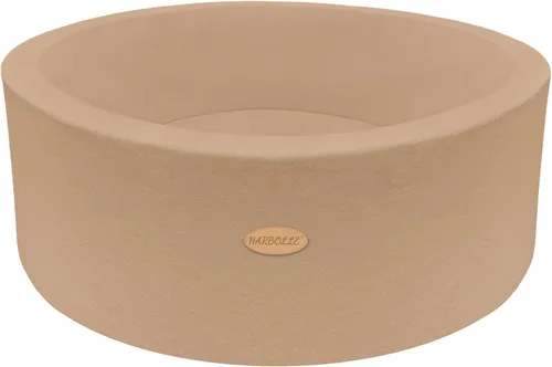 Vista 13 de HARBOLLE Pozo de bolas de forro polar suave de 35.4 pulgadas y corralito para niños pequeños y bebés, centro de juegos de espuma para interiores
