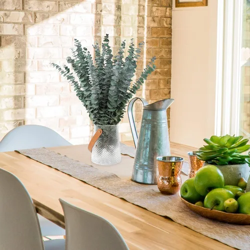 Vista 3 de 20 piezas de tallos de eucalipto seco de 17 pulgadas, eucalipto auténtico para colgar en la ducha, 100% hecho de hojas frescas, para bodas, hogar