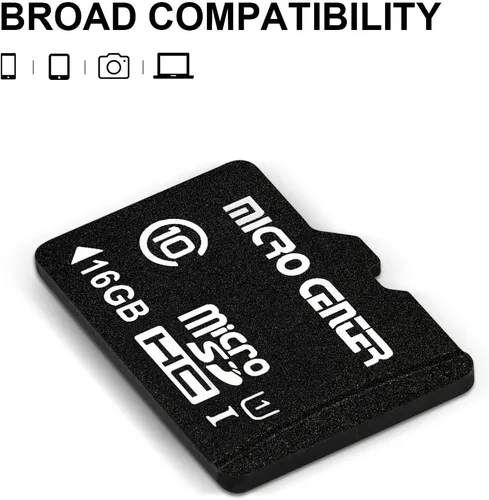 Vista 3 de INLAND Micro Center - Tarjeta de memoria flash Micro SDHC de 16 GB clase 10 con adaptador para almacenamiento de dispositivos móviles, teléfono