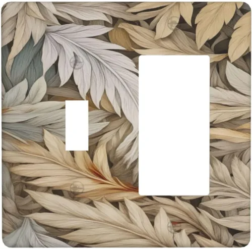 Vista 163 de Cubiertas decorativas para interruptor de luz de arte BOHO, figura abstracta de 1 gang, salida basculante, placa frontal decorativa del interruptor