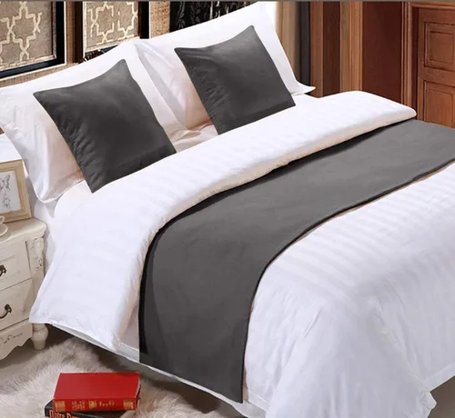 Vista 12 de Elegant Decor Camino de cama con fundas de cojín de 2 piezas, 800 hilos, bufanda de cama decorativa de lujo, 100% algodón egipcio, camino de cama