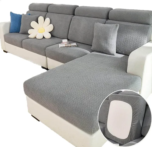 Vista 13 de Fundas de sofá héroe, fundas de sofá relajantes para el hogar, fundas de sofá de héroe, fundas de sofá Soothinghome (gris, funda de diván)