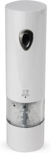 Vista 3 de Peugeot PHENIX - Molinillo de sal y pimienta ajustable eléctrico de acero inoxidable lacado blanco, 8 pulgadas