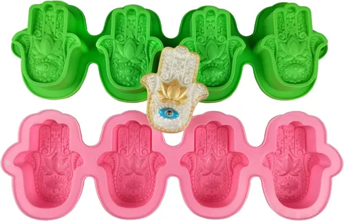3 unids/set Hamsa Hand Silicone Soap Molds Khamsah resina epoxi vela casting loto en la palma molde de jabón mano de Fátima moldes de silicona para