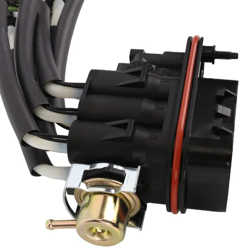 Vista 4 de Inyector Spider de Combustible de 6 Cilindros con Soporte, Kit de Inyector de Combustible Compatible con Chevy GMC Pickup 4.3L Reemplazo #FJ503