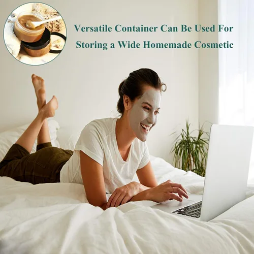 Vista 7 de Tarros de plástico de 2 onzas con tapas, 36 recipientes pequeños para limo cosmético, tarros redondos de viaje, recipientes vacíos para muestras a