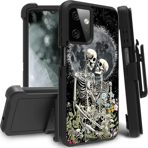 Vista 17 de Funda para Motorola Edge 2021 / Moto Edge 5G UW, protección resistente de 3 capas híbridas a prueba de golpes con funda de clip para cinturón