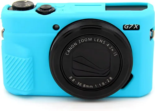 Vista 12 de Easy Hood G7X Mark II - Funda protectora para cámara digital Canon Powershot G7X Mark II, funda extraíble de silicona, funda suave para cámara, piel