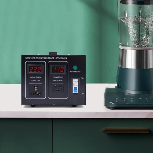 Vista 5 de Transformador elevador de 120 V a 240 V, convertidor de potencia de 1000 W 110 V a 220 V con cable de alimentación de 4.9 pies, inversor