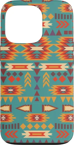 Vista 10 de Unique Western Turquoise Orange Navajo Aztec Tribal Pattern Case for iPhone 17