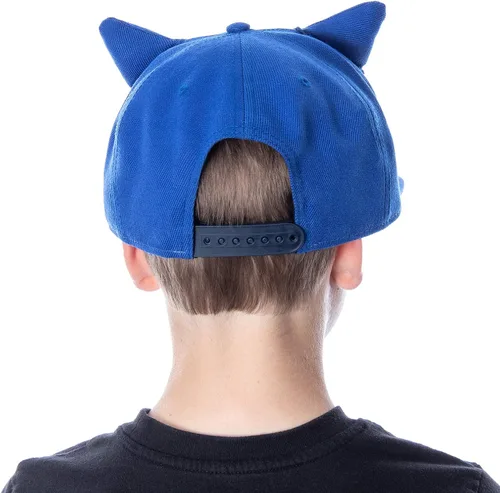 Vista 3 de Bioworld Sonic The Eedgehog Hat Bordado 3D Character Face and Earars Snapback Gorra