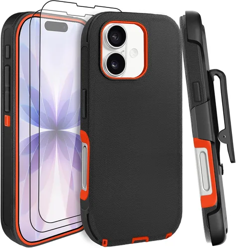 Vista 21 de Funda para iPhone 11 con Clip para Cinturón, Soporte y 2 Protectores de Pantalla, Protección Completa Resistente, Funda a Prueba de Golpes y Caídas