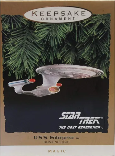 Hallmark Star Trek The Next Generation U.S.S. Enterprise - Adorno de recuerdo de luz parpadeante, plástico