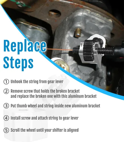 Vista 6 de Soporte de cable indicador de cambio para Ford F150 F250 1997-2003 Sustituye 83244 Aluminio Transmisión Automática Soporte de Cable Indicador