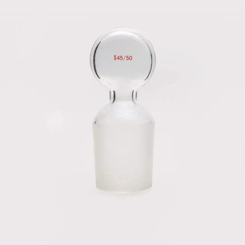 Vista 2 de Tapón hueco de cristal con cabeza de centavo de vidrio para junta exterior 45/50, con fondo cerrado (1 uds)