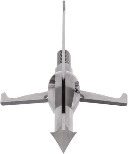 Vista 4 de New Archery Products Spitfire 3 Titanio 100 Grano Despliegue Frontal Arco Bowhunting Mecánico Broadhead - Paquete de 3