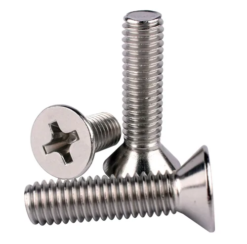 Vista 14 de 20 piezas de tornillos de máquina Phillips de cabeza avellanada plana de 1/4-20 x 1-1/2" UNC, acero inoxidable 304 18-8, rosca completa, rosca gruesa