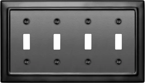 Vista 20 de Monarch Abode Placa de Pared de Interruptor de Palanca de 1 Gang, Placa de Pared de Interruptor Individual de Metal Arquitectónico, Placa Decorativa