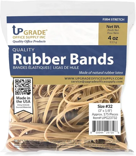 Vista 2 de Upgrade Office Supply UPG23732 Bandas de goma, tamaño 32 (3 x 1/8 pulgadas), 175 bandas, 1/4 libras, EE. UU