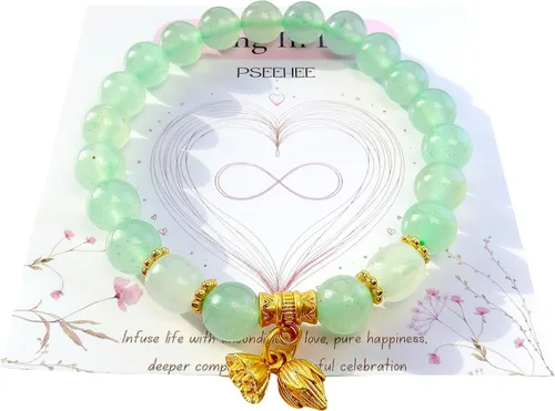 Vista 11 de Handmade Genuine Jade Abacus Shape Beaded Bracelet, Feng-shui Lucky Stone Chakra Healing Gemstone Crystal Beads Adjustable Bangle Stretch Jewelry