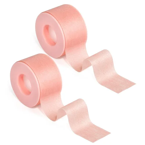 Vista 10 de G2PLUS Cinta de pestañas, 2 rollos de cinta de maquillaje de gel de silicona, cinta de pestañas rosa de 1/2 pulgada x 8 yardas, cinta de extensión