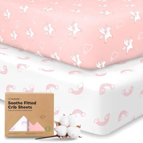 Vista 22 de KeaBabies Paquete de 2 sábanas orgánicas para cuna para niños y niñas, sábana bajera ajustable de 52 x 28 pulgadas, funda de algodón de jersey