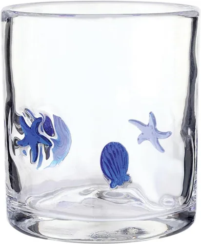 Vista 6 de Slant Icon - Vaso de cóctel doble a la antigua, 16 onzas, floral